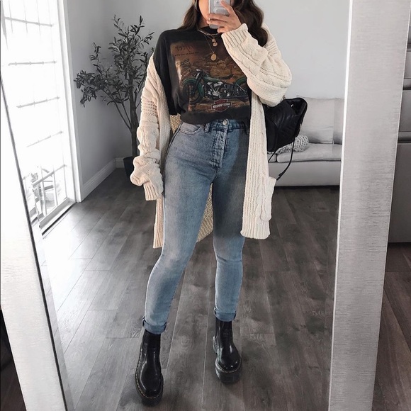 Denim - High Waisted Skinny Jeans